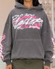 Loiter Wave Break Vintage Hoodie Charcoal