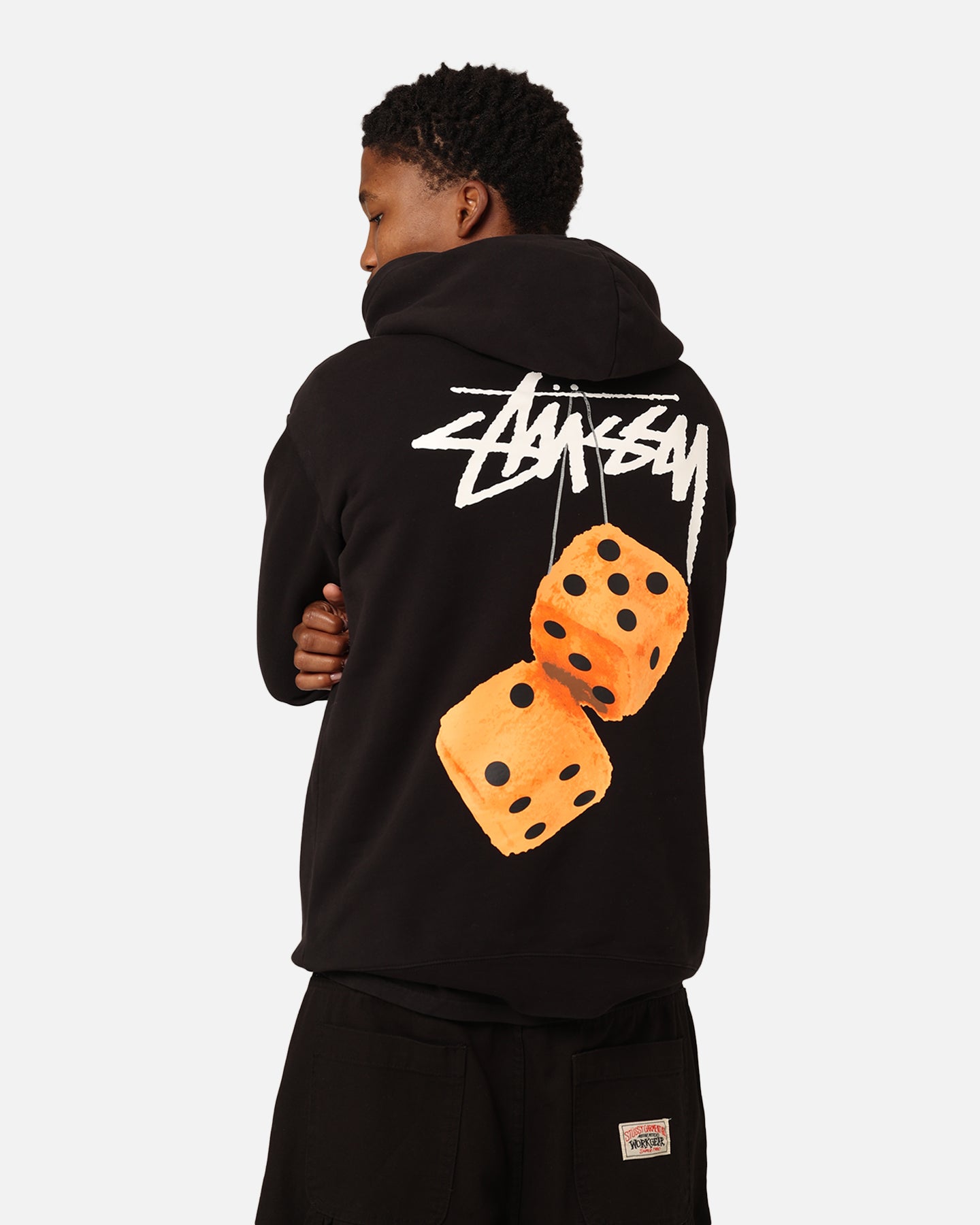 STUSSY FUZZY DICE パーカー Stüssy Fuzzy Dice Fleece Hoodie Pigment Black | Culture Kings