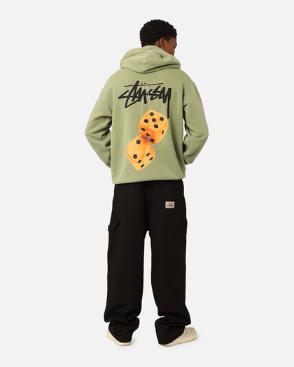 Stüssy Fuzzy Dice Fleece Hoodie Pigment Artichoke