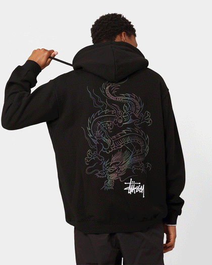 Stüssy UV Dragon Hoodie Pigment Black