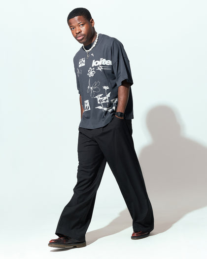 Loiter Flowerbed Box T-Shirt Charcoal