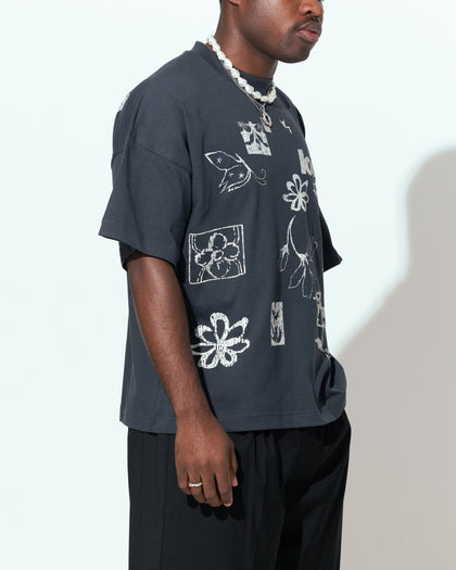 Loiter Flowerbed Box T-Shirt Charcoal