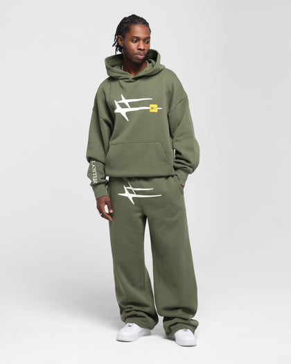 Loiter Hybrid Premium Hoodie Olive