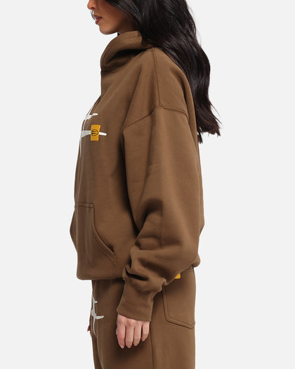 Loiter Hybrid Premium Hoodie Brown