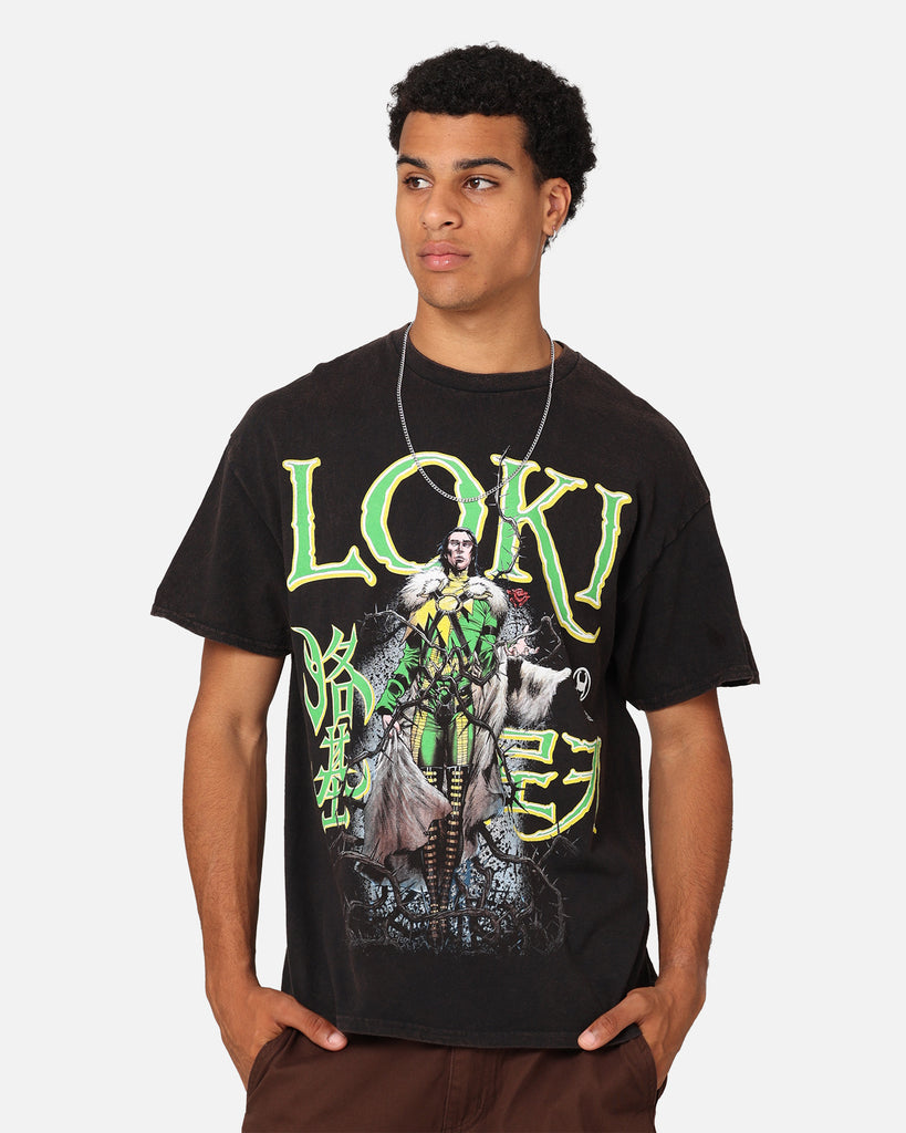 Marvel Loki Rising Vintage T-Shirt Black Wash