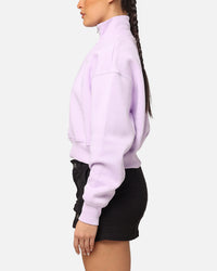 Nike Women's Sportswear Pheonix Fleece Cropped Half Zip Sweatshirt Violet Mist/Sail