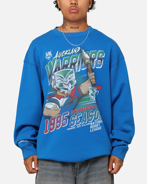Mitchell & Ness New Zealand Warriors Inaugural Season Crewneck Blue