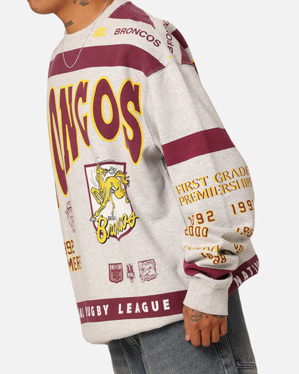 Mitchell & Ness Brisbane Broncos Team Crewneck Grey Marle