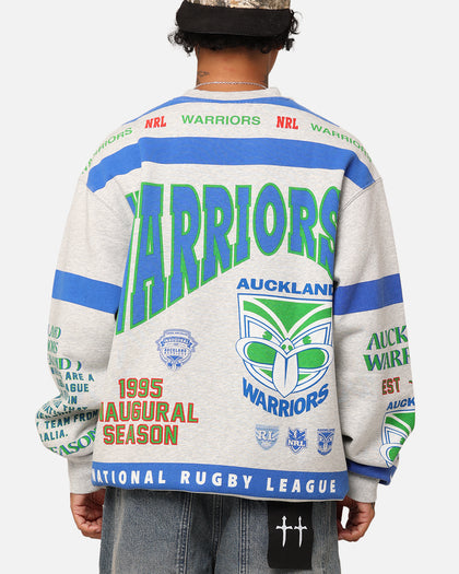Mitchell & Ness New Zealand Warriors Team Crewneck Grey Marle