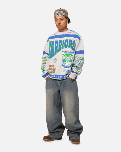 Mitchell & Ness New Zealand Warriors Team Crewneck Grey Marle
