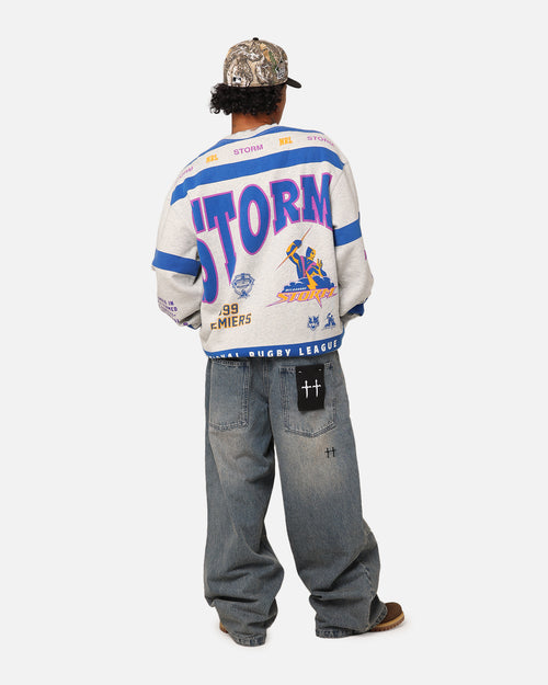 Mitchell & Ness Melbourne Storm Team Crewneck Grey Marle
