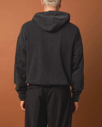 404 Bottom Zip Form Hoodie Washed Charcoal