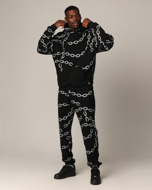 Saint Morta Chain Hoodie Black/Black