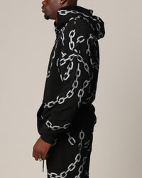 Saint Morta Chain Hoodie Black/Black