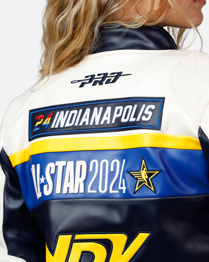 Pro Standard Women's NBA All-Stars Leather Jacket Eggshell/Midnight