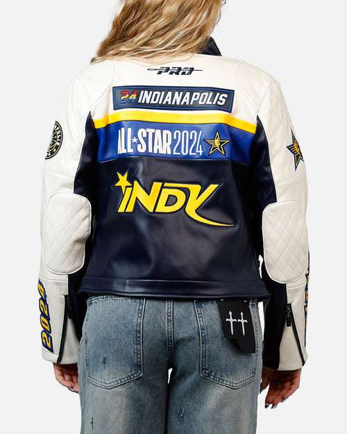 Pro Standard Women's NBA All-Stars Leather Jacket Eggshell/Midnight