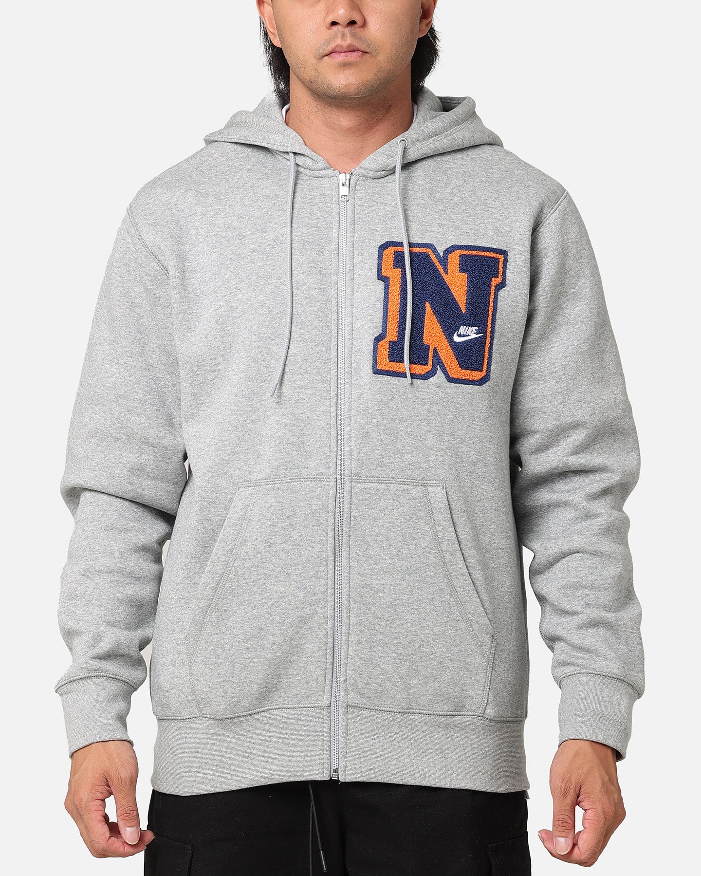 nike essential full zip hoodie grey