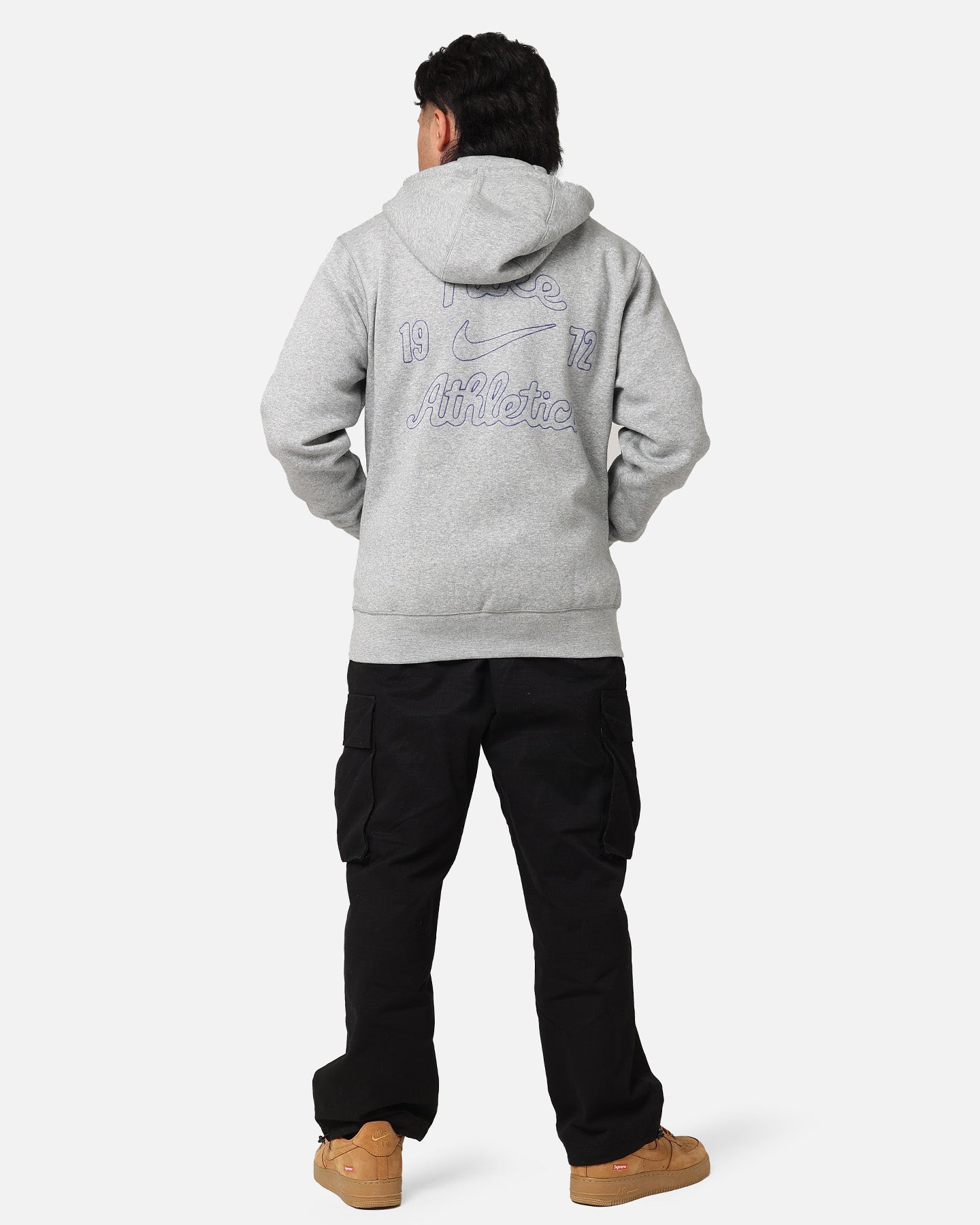nike essential full zip hoodie grey