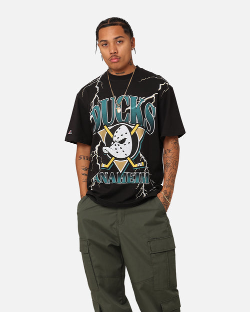 Majestic Athletic Anaheim Ducks Team Lightning Helmet T-Shirt Black