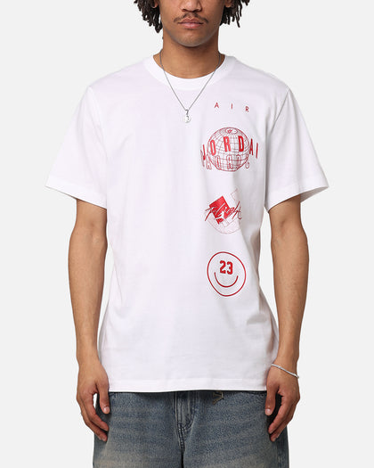 Jordan Brand Logo Stack T-Shirt White/Gym Red