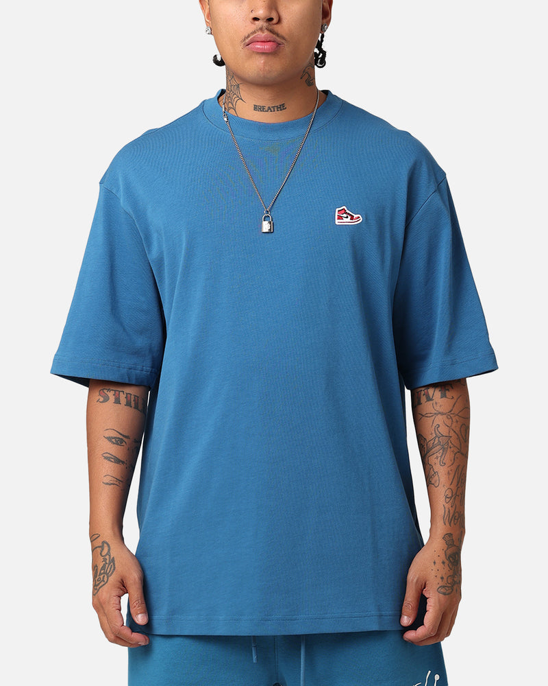 Jordan Brand Sneaker Patch Crewneck T-Shirt Industrial Blue