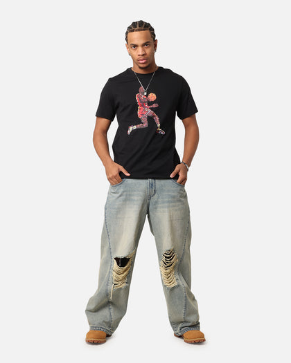 Jordan Flight Essentials Graffiti Crewneck T-Shirt Black/White