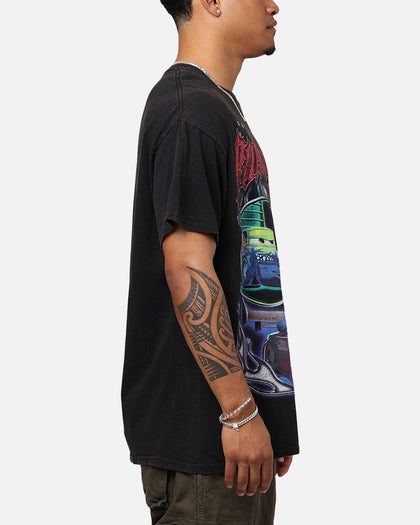 Goat Crew - Pixar Cars Delinquent Road Hazards Vintage T-Shirt Black Wash