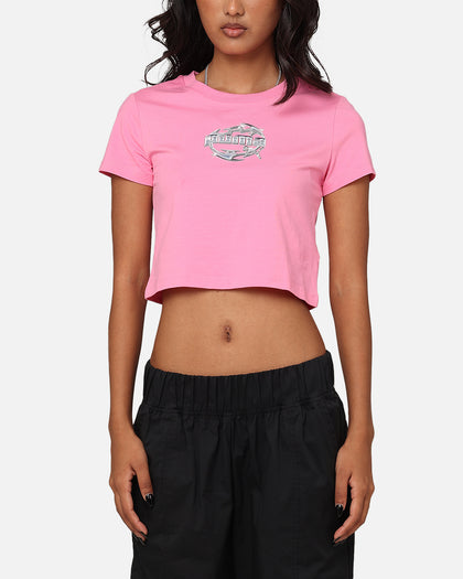 Puma Women's Graphics Hyper Girl Cropped T-Shirt Fast Pink