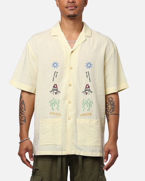 Pas De Mer Postcard Shirt Light Yellow