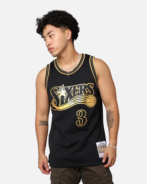 Mitchell & Ness Philadelphia 76ers Allen Iverson '00-01 Swingman Jersey Black/Gold