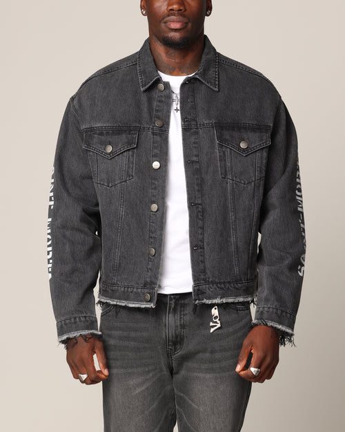 Saint Morta Youth Noize Denim Jacket Black Shadow