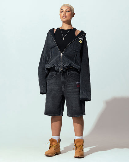 Loiter Workwear Zip Jacket Vintage Black