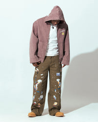 Loiter Workwear Zip Jacket Vintage Burgundy