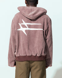 Loiter Workwear Zip Jacket Vintage Burgundy