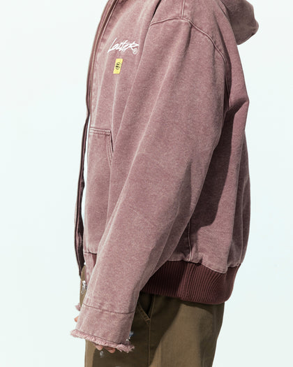 Loiter Workwear Zip Jacket Vintage Burgundy