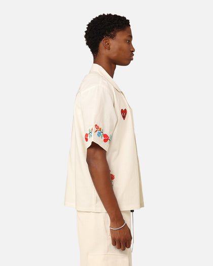 Loiter Oasis Embroidered Button Up Shirt Ecru