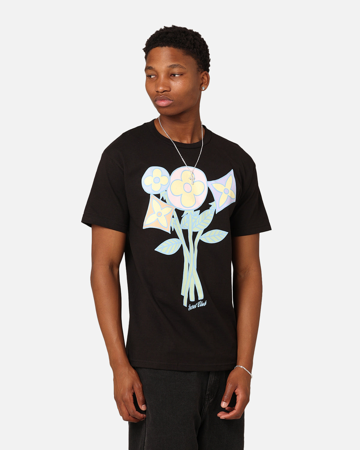 Secret Club SC Flower T-Shirt Black | Culture Kings