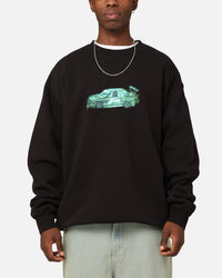 Stüssy Race Car Fleece Crewneck Pigment Black
