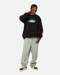 Stüssy Race Car Fleece Crewneck Pigment Black