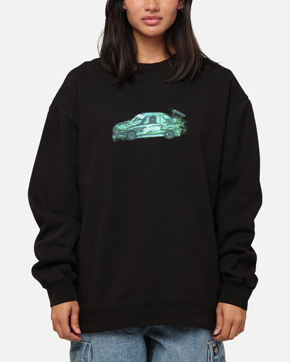 Stüssy Race Car Fleece Crewneck Pigment Black