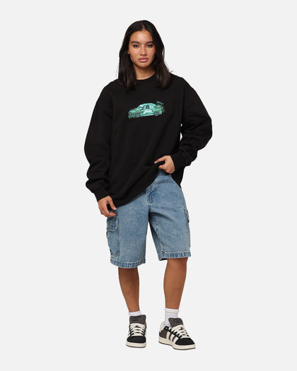 Stüssy Race Car Fleece Crewneck Pigment Black