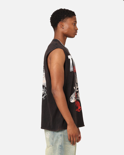 Goat Crew Texas Vintage Muscle T-Shirt Black Wash