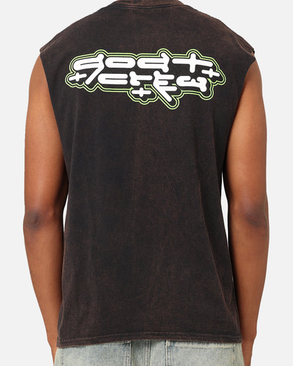 Goat Crew Y2K Ninja Vintage Muscle T-Shirt Black Wash