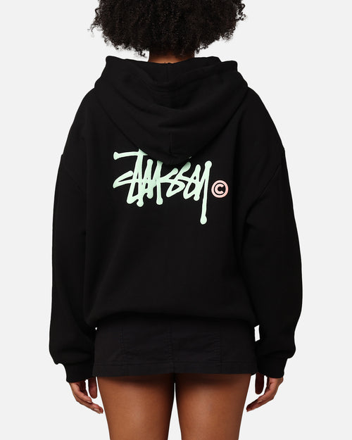 Stussy Graffiti LCB Full Zip Hoodie Pigment Black