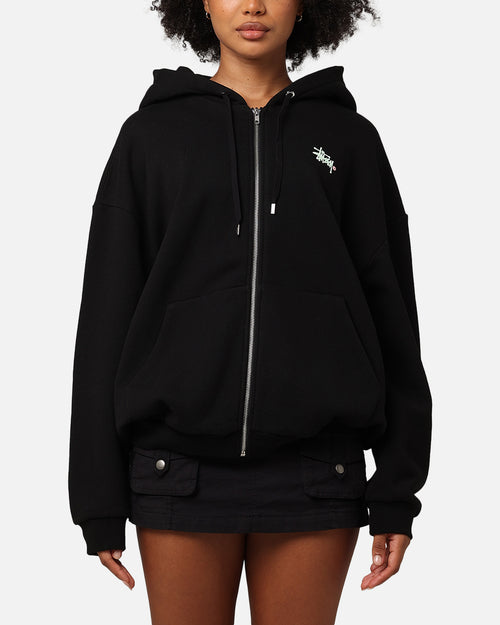Stussy Graffiti LCB Full Zip Hoodie Pigment Black