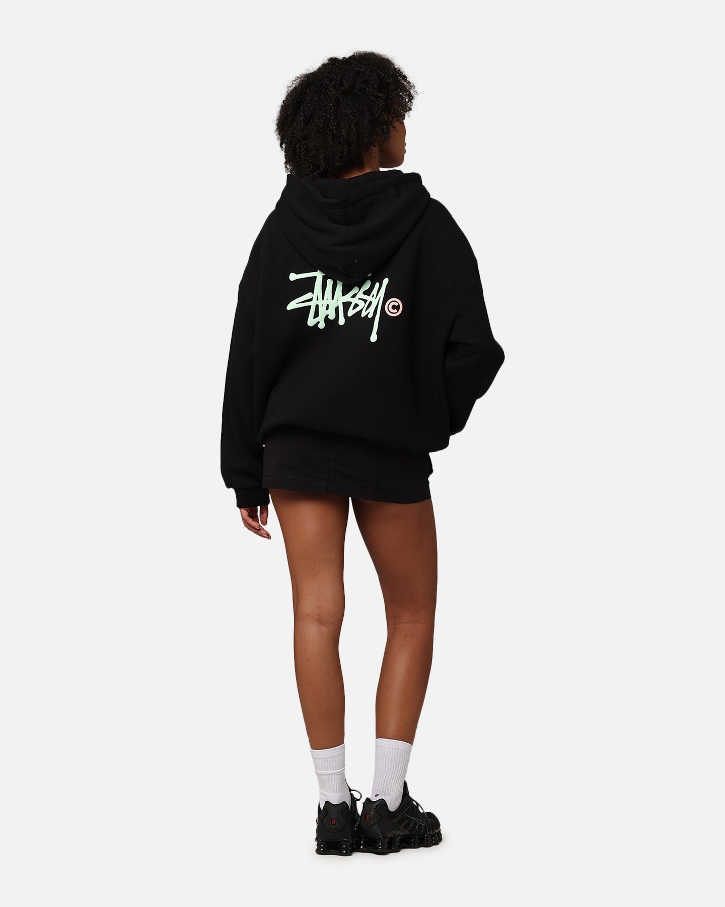 00s】Stussy Graffiti Zip Up Hoodie M Grey ステューシー スウェット 