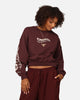 Mitchell & Ness Women's Chicago Bulls Dazed Cropped Crewneck Fudge