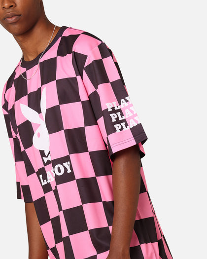 Playboy Checkered Soccer Jersey Pink/Black