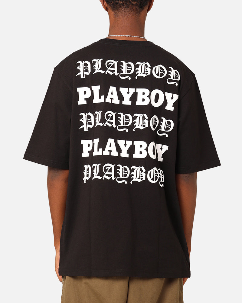 Playboy Gothic Stack T-Shirt Black