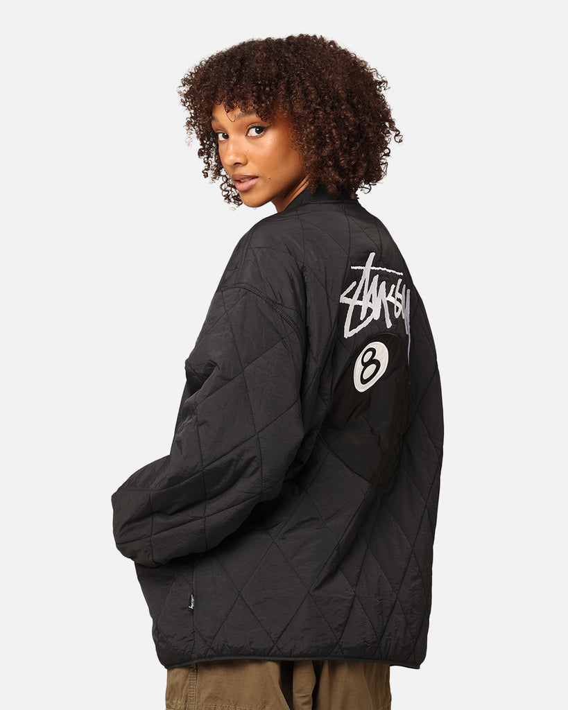 Stüssy Women's 8 Ball Quilted Jacket Black | Culture Kings